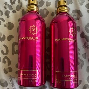 Two bottles of montale roses musk